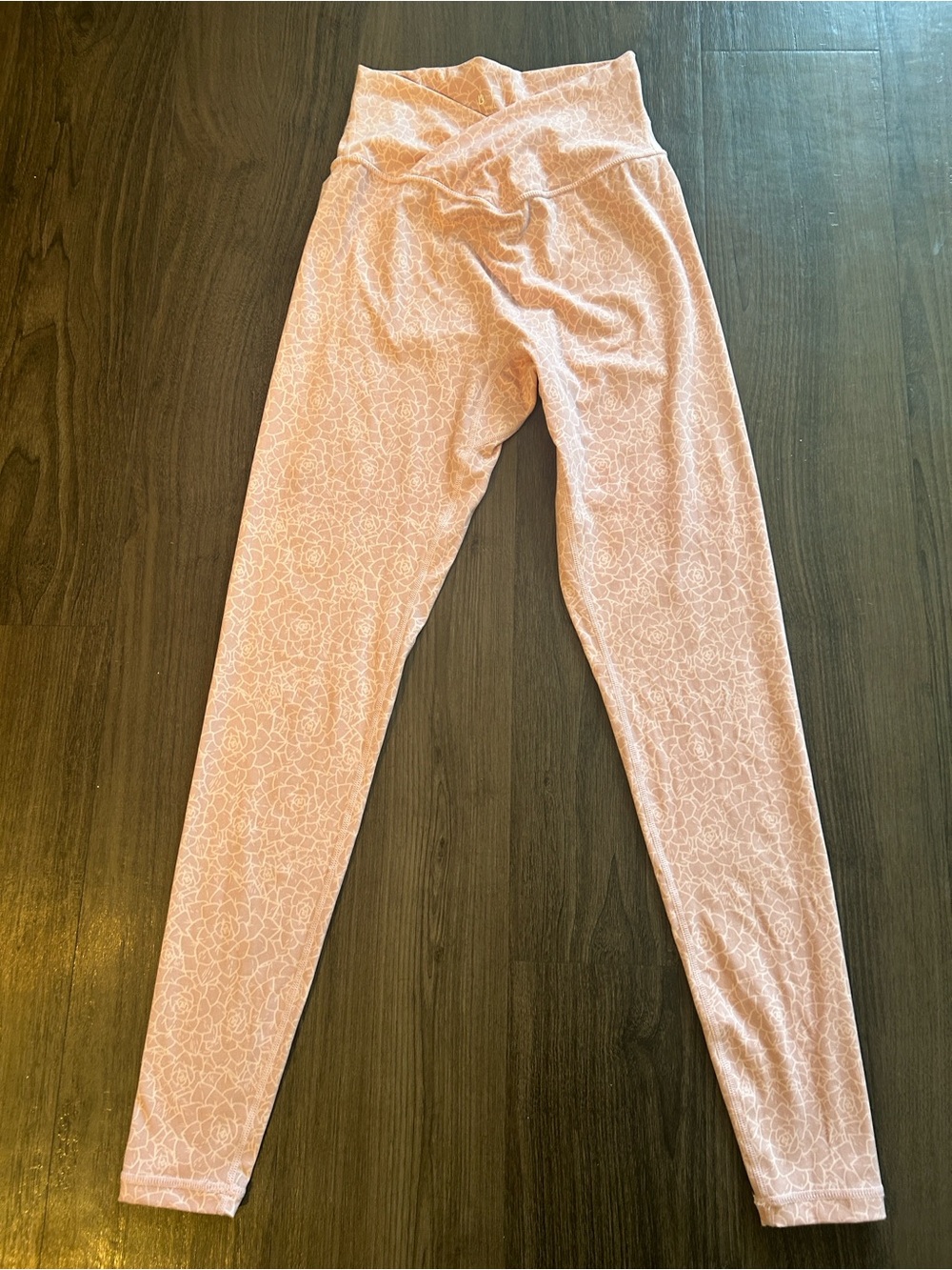 BuffBunny Dusty Pink Geometric High-Waist Leggings